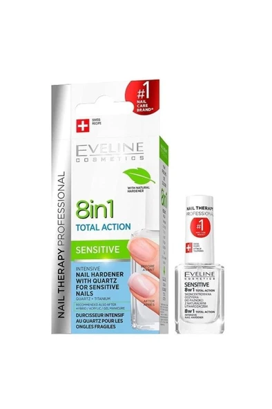 Eveline Cosmetics 8 In 1 Total Hassas Tırnak Bakımı12ml