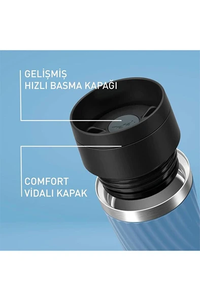 Travel Mug Easy Twist Termos Mavi- 0,36 Litre - 4