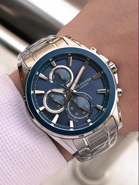 Lee Cooper Premium NişanVe Damatlara Özel 2 Yıl Garantili 5 Atm Erkek Kol Saati+Bileklik E.08249.390 - Resim 3