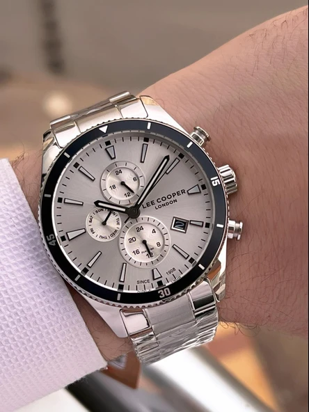 Lee Cooper İtalyan Tasarım Bileklik Hediyeli 2 Yıl Garantili 5 Atm Erkek Kol Saati ELC.08326.330 - Resim 3