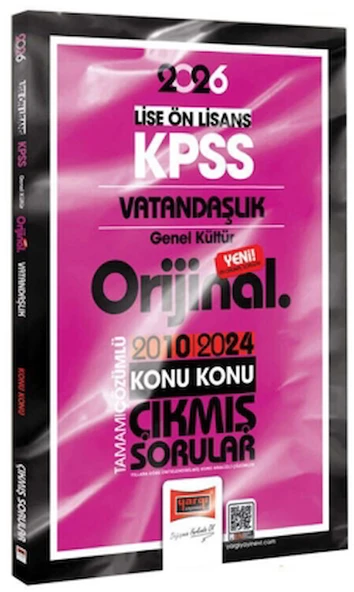 2026 KPSS Lise-Önlisans Vatandaşlık Orijinal 2010-2024 Konu Konu Çıkmış Sorular / 9786253705633 ürün görseli
