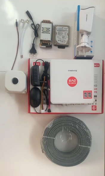 1 Kameralı Set - 5MP Sony SecuLensli 1080P Full HD AHD, 6 Atom LED, Gece Görüşlü, Güvenlik Kamerası, Plastik Kasa - Resim 3