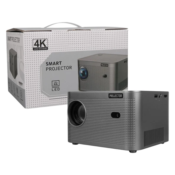 Hello HY350 Sesli Komutlu Android 11 Akıllı LED Projeksiyon FHD Kablosuz Görüntü Aktarım Destekli Ev Sinema Sistemi Yansıtma - 5