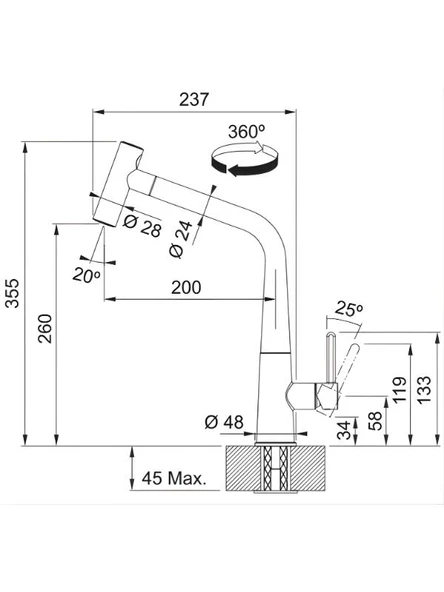 Franke Icon Doccia Krom Spiralli Mutfak Bataryası - 6