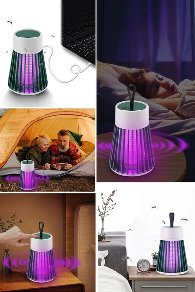 İç ve Dış Mekanlar İçin Şarjlı Sinek Öldürücü Sivrisinek Kovucu,UV Işıklı Sineksavar Taşınabilir Gece Lambası - Resim 6