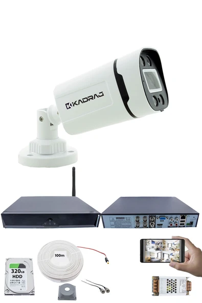 1 Kameralı Güvenlik Seti - Gece Renkli, 5MP Sony SecuLens, 1080P Full HD AHD, 4 Warm LED, 5MP DVR + WiFi Adaptörü ürün görseli