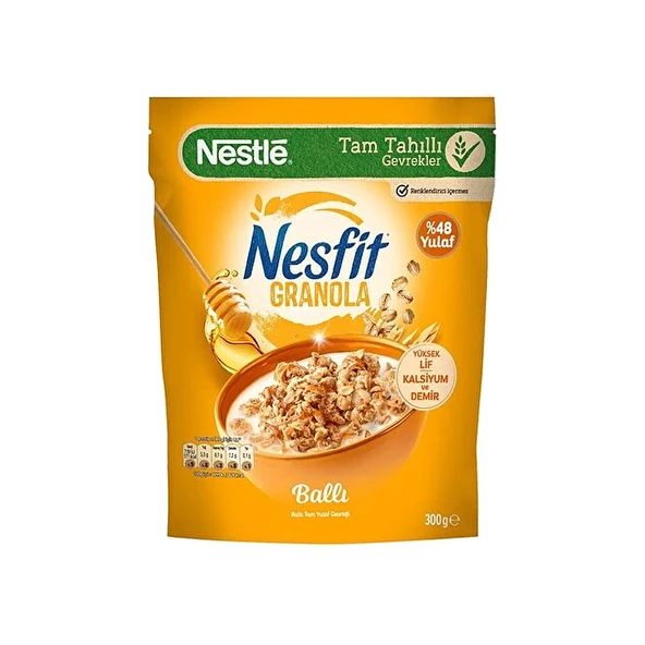 Nestle Nesfit Granola Ballı ve Kabak Çekirdekli Turna Yemişli 300 gr 2 li Paket - Resim 2
