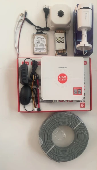 1 Kameralı Güvenlik Kamerası Seti - Gece Renkli 5MP Sony SecuLensli 1080P Full HD AHD, 4 Warm LED, Colorvu - Plastik Kasa - Resim 3