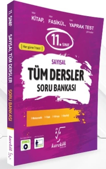 11. Sınıf Tüm Dersler Soru Bankası (Sayısal) / Berna İlhan / Karekök Yayıncılık / 9786258419931 ürün görseli