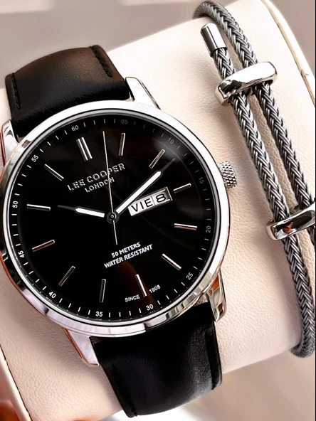 Lee Cooper İtalyan Tasarım Bileklik Hediyeli 2 Yıl Garantili 5 Atm Erkek Kol Saati ELC.08235.331 ürün görseli