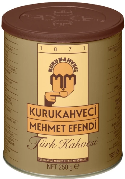 MEHMET EFENDİ TÜRK KAHVESİ 250 GR TENEKE KUTU ürün görseli