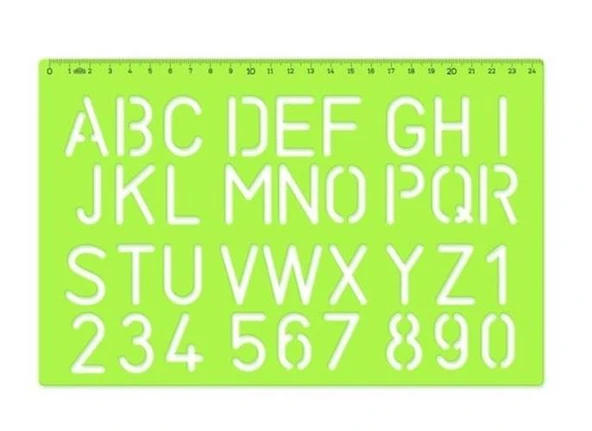 Hatas Büyük Harf Yazı Şablonu 30mm 02259 ürün görseli