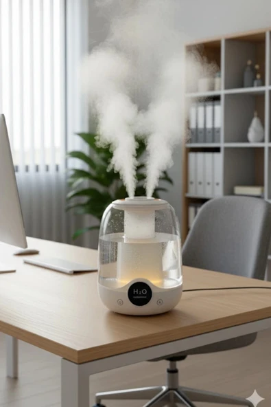 Glr K07 Beyaz Çift Spreyli Ultrasonik Sessiz Hava Nemlendirici ve Gece Lambası | 3L Kapasite - 2
