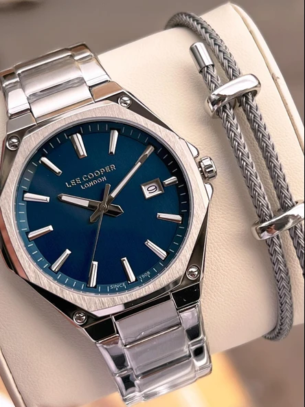 Lee Cooper İtalyan Tasarım Bileklik Hediyeli 2 Yıl Garantili 5 Atm Erkek Kol Saati ELC.08252.390 ürün görseli