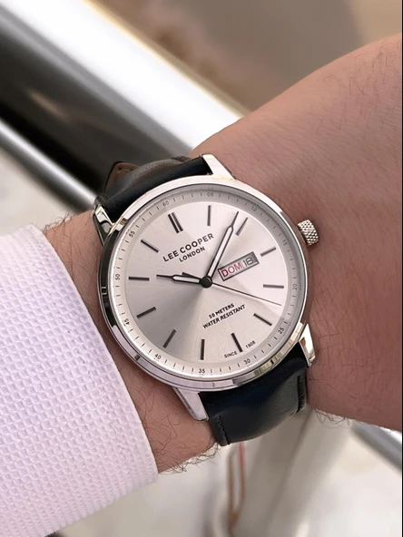 Lee Cooper İtalyan Tasarım Bileklik Hediyeli 2 Yıl Garantili 5 Atm Erkek Kol Saati ELC.08235.351 - Resim 3