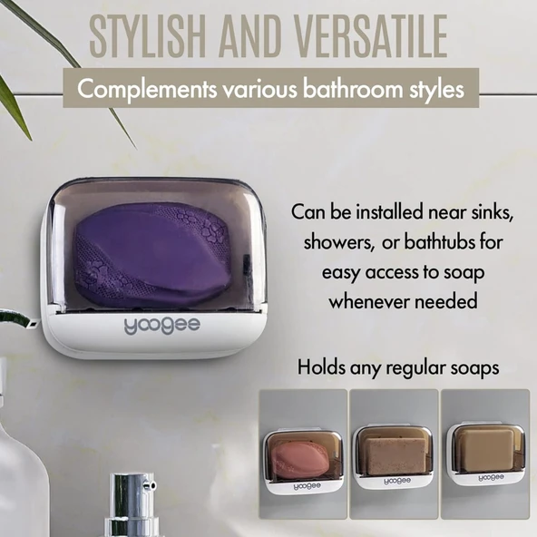 Çekmece Model Pratik Katı Sabunluk Su Biriktirme Hazneli Hijyenik ve Şık Sabun Kabı - Resim 5
