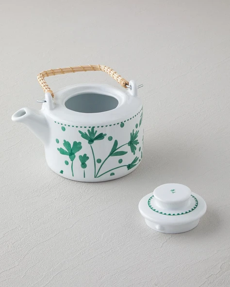 English Home Mintopia Porselen Demlik 850 ml Beyaz - Yeşil - Resim 2