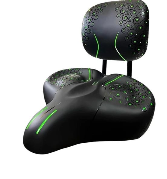 Sırt Destekli Bisiklet Sele Koltuğu Sırt Desteği ile Bisiklet Elektrikli Bisiklet Selesi Yeşil - Resim 2