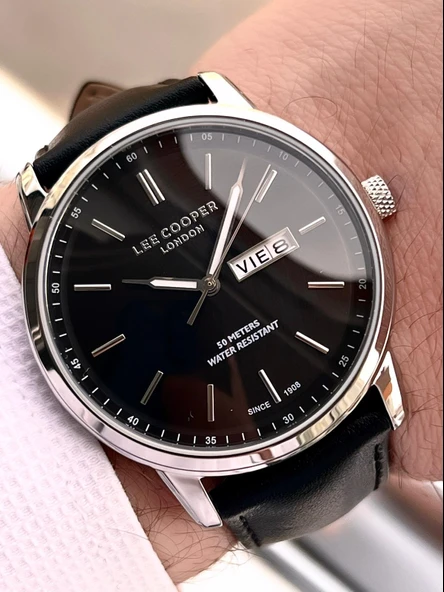 Lee Cooper İtalyan Tasarım Bileklik Hediyeli 2 Yıl Garantili 5 Atm Erkek Kol Saati ELC.08235.331 - Resim 2