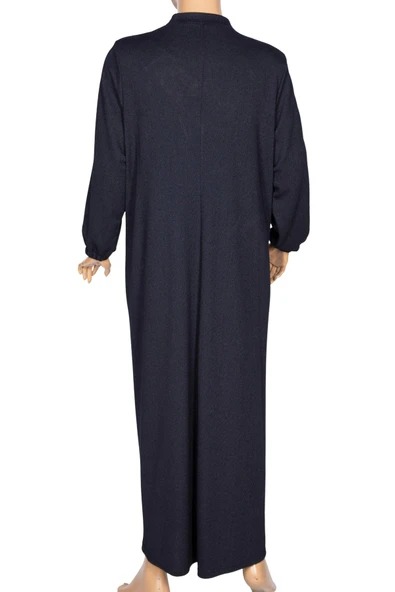 Hesna Kadın Zeren Battal Beden Baharlık Boydan Lacivert Pardesü - 5