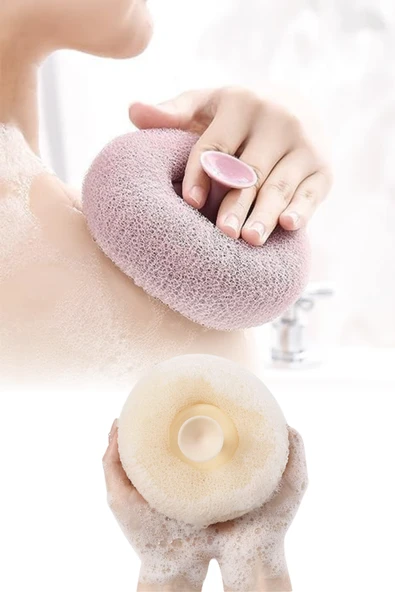 Vantuzlu Banyo Lifi Süngeri Doğal Lif Kabağı Zenginleştirilmiş Kişisel Bakım Temizlik Lifi ürün görseli