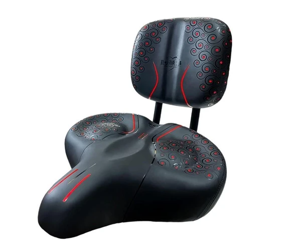 Sırt Destekli Bisiklet Sele Koltuğu Sırt Desteği ile Bisiklet Elektrikli Bisiklet Selesi Kırmızı ürün görseli 1