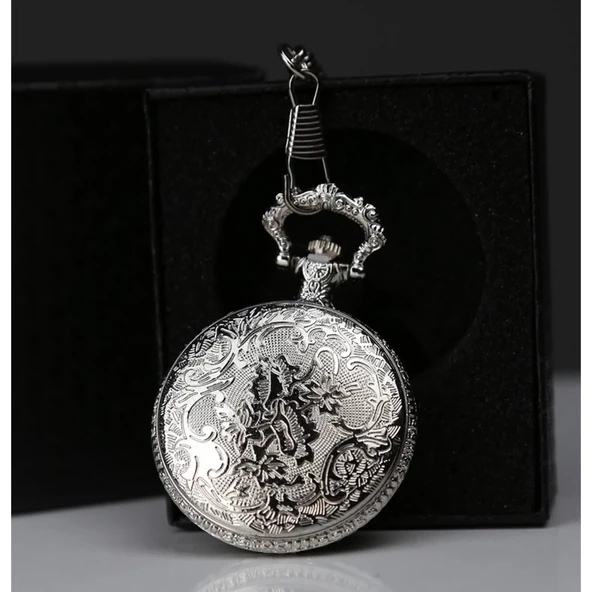 Özel Kutulu Gümüş Köstekli Saat Alk4672 - 2