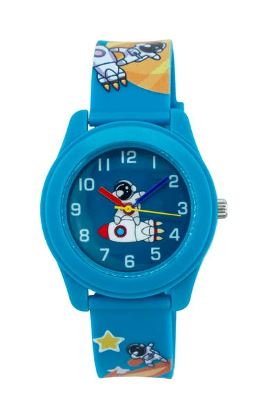 Astronot Uzay Roketi Figürlü Mavi Renk Çocuk Kol Saati ST-304407 - Resim 4