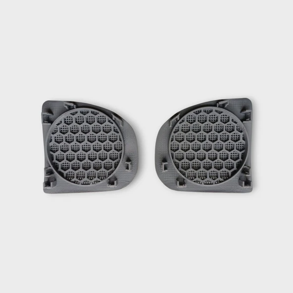 Renault Reno Twingo Gri Renk Torpido Hoparlör Kapağı Sağ Sol Çift Set Takım Oem: 7701206099 - 2