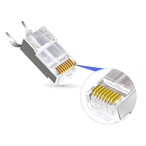 MN6 M118XF Cat 7 jack/30Gbps’ye kadar Hız-Nikel kaplı koruma-80 Adet/Cat7 rj45 konnektör-Cat7 CAT6A Soket - 2