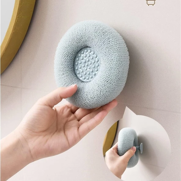 Vantuzlu Banyo Lifi Süngeri Doğal Lif Kabağı Zenginleştirilmiş Kişisel Bakım Temizlik Lifi - Resim 4