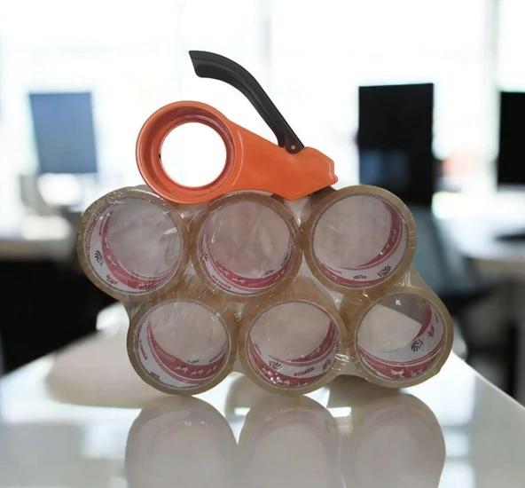 Koli Bantlama Makinesi + 6 Koli Bandı TURUNCU RENK - 2