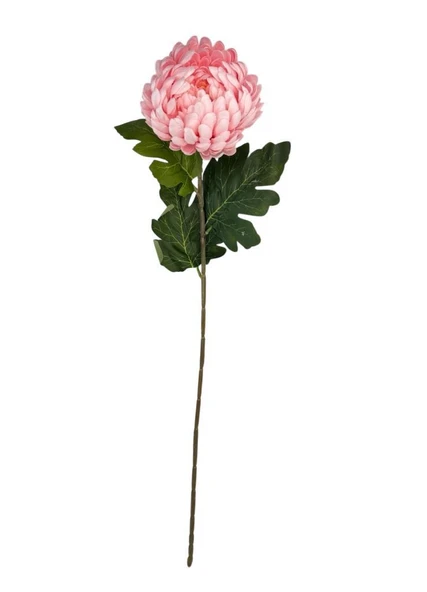 Yapay Çiçek Krizantem Pembe Açık 90cm Tek Dal Kumaş Çiçek Uzun Dal - Resim 2