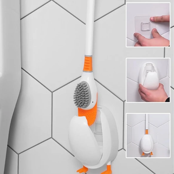 Ördek Görünümlü Tuvalet Fırçası Sevimli Tasarımıyla Hijyenik Temizlik Sağlayan Pratik Fırça - Resim 4