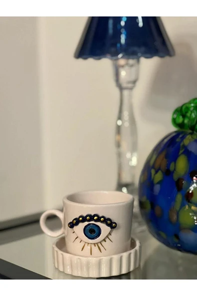 Handmade Eyes On Fincan- 1 Adet - Resim 2