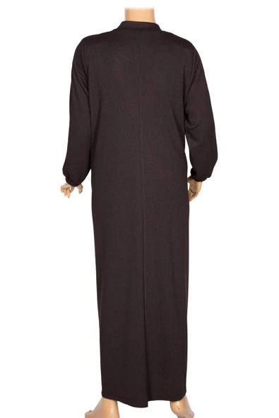 Hesna Kadın Zeren Büyük Beden Baharlık Boydan Kahverengi Pardesü - 5