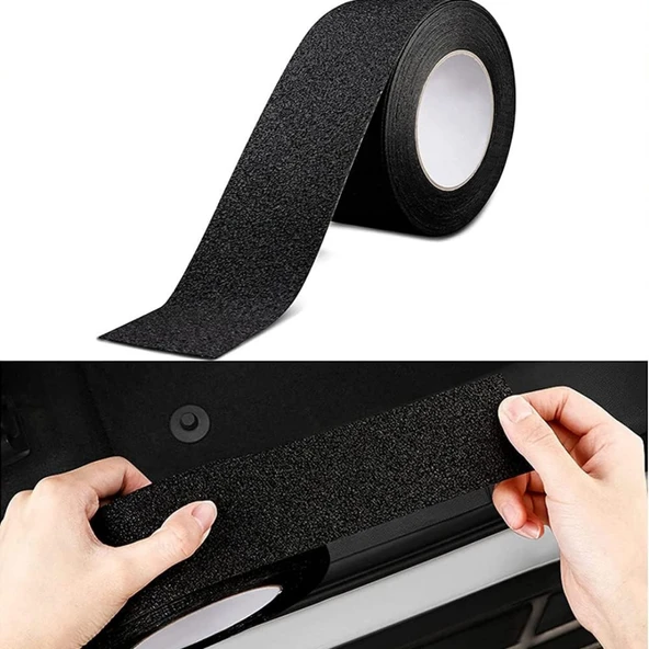 Taşlı Zemin Kaydırmaz Bant Kendinden Yapışkanlı Güvenli Yüzey Şeridi Merdiven ve Zeminler İçin - Resim 4