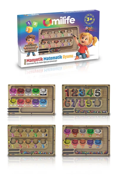 Manyetik Renkli Sayma ve Eşleştirme Labirenti - Ahşap Montessori Oyuncağı, 3-5 Yaş Çocuklar için Eğitici, Eğlenceli ve Taşınabilir Manyetik Boncuk Oyun Seti - Resim 6