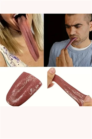 1 adet-Cadılar Bayramı Gerçekçi Dil- Esnek Prank Makyaj Malzemeleri, Parti & Sahne Aksesuarı ürün görseli 1