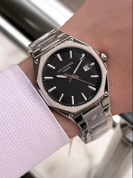 Lee Cooper İtalyan Tasarım Bileklik Hediyeli 2 Yıl Garantili 5 Atm Erkek Kol Saati ELC.08252.350 - Resim 3