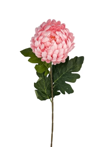 Yapay Çiçek Krizantem Pembe Açık 90cm Tek Dal Kumaş Çiçek Uzun Dal ürün görseli 1