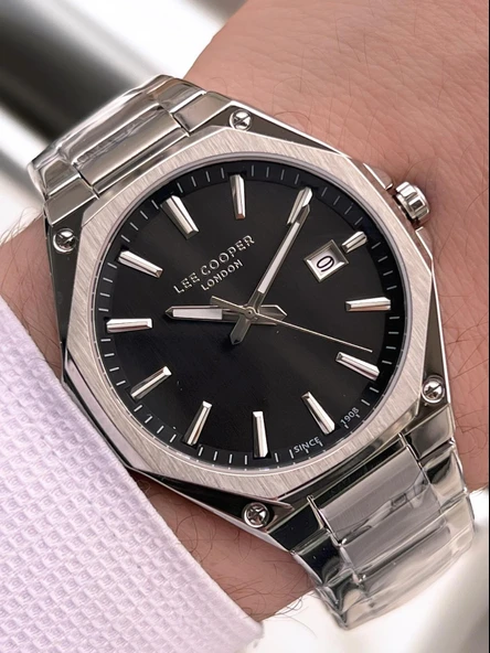 Lee Cooper İtalyan Tasarım Bileklik Hediyeli 2 Yıl Garantili 5 Atm Erkek Kol Saati ELC.08252.350 - Resim 2