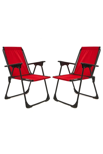 Exent 45x60 Katlanır Masa + 2 Adet Kamp Sandalyesi, Çift dikişli 120 kg kapasiteli-2KIR-ATL - Resim 2