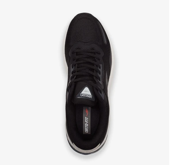 LESCON NEBULA SİYAH UNİSEX ANATOMİK KOŞU VE YÜRÜYÜŞ SPOR AYAKKABISI - Resim 9