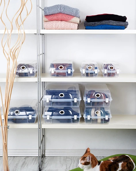 5 ADET Lord Large Erkek Ayakkabı Kutusu G423 - Şeffaf - Resim 5