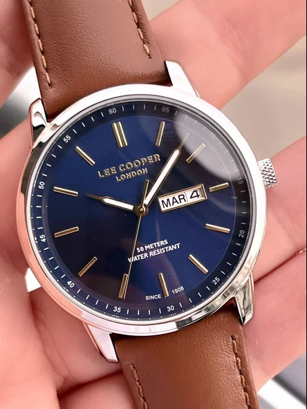 Lee Cooper İtalyan Tasarım Bileklik Hediyeli 2 Yıl Garantili 5 Atm Erkek Kol Saati ELC.08235.394 - 4