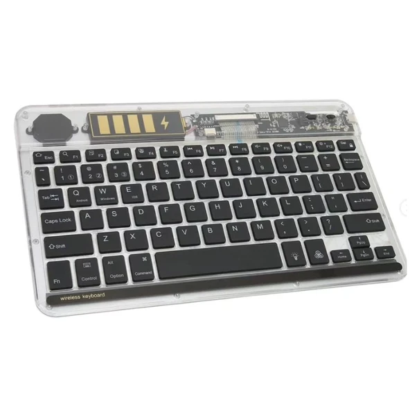 ZR612 Rgb Şeffaf Siyah Bluethooth Klavye