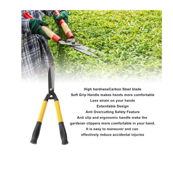 Çim Çit Kesme Dal Budama Çimen Makası 55 CM - 3