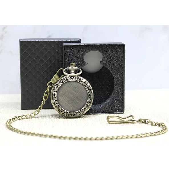 Özel Kutulu Baskıya Uygun Antik Köstekli Saat Alk4669