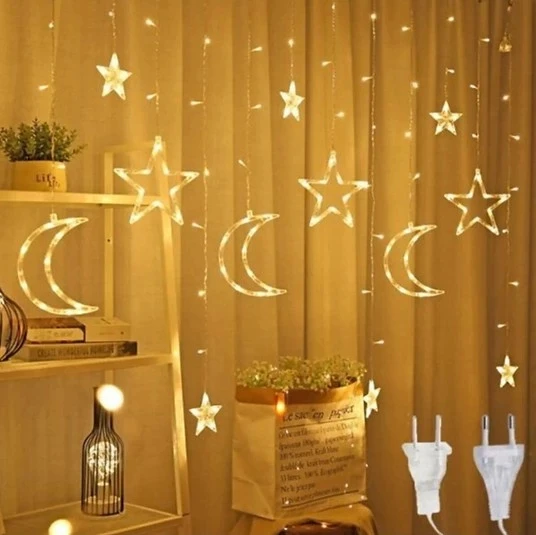 pilelistore Ay Yıldızlı Saçak Led - Resim 2